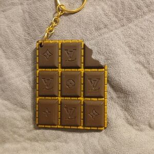 LV Brown and Yellow Chocolate  Keychain
